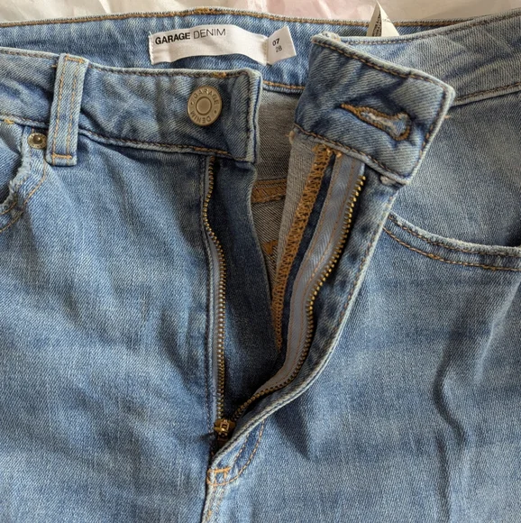 Garage Denim Light Wash Blue Jeans Flared High Waisted Size 7 / 28 NWOT - Picture 13 of 15